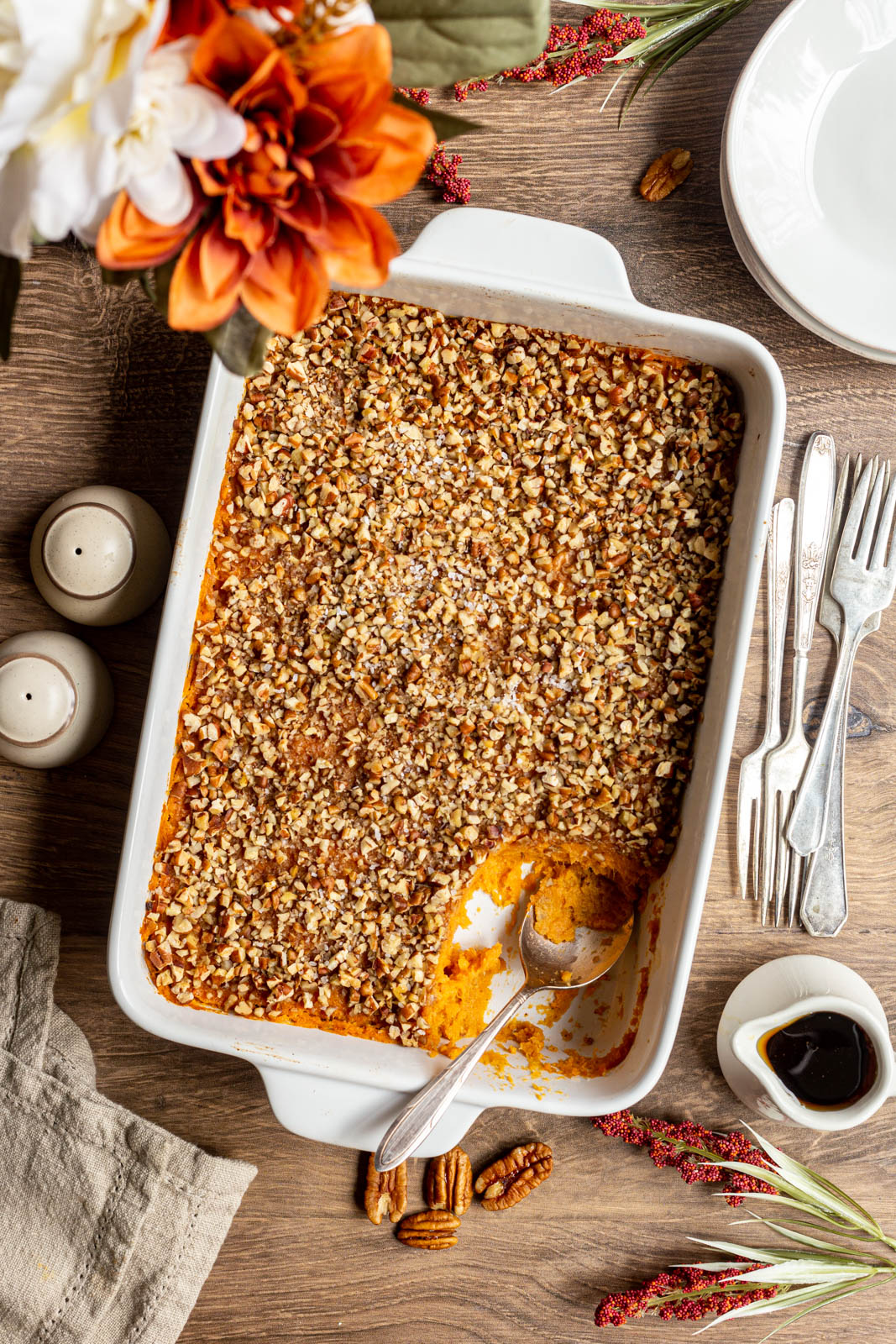 Vegan Sweet Potato Casserole (No Marshmallows)